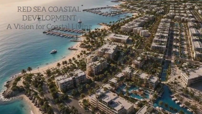 Aerial view of the Red Sea Coastal Development masterplan by Elite Design Studio